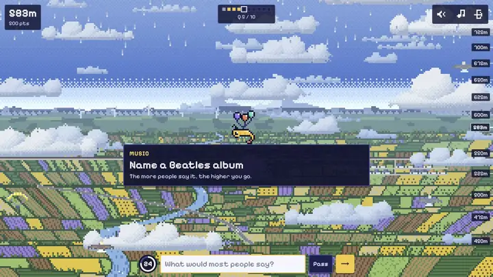 Noillirk question five asks for a Beatles album high above the stadium